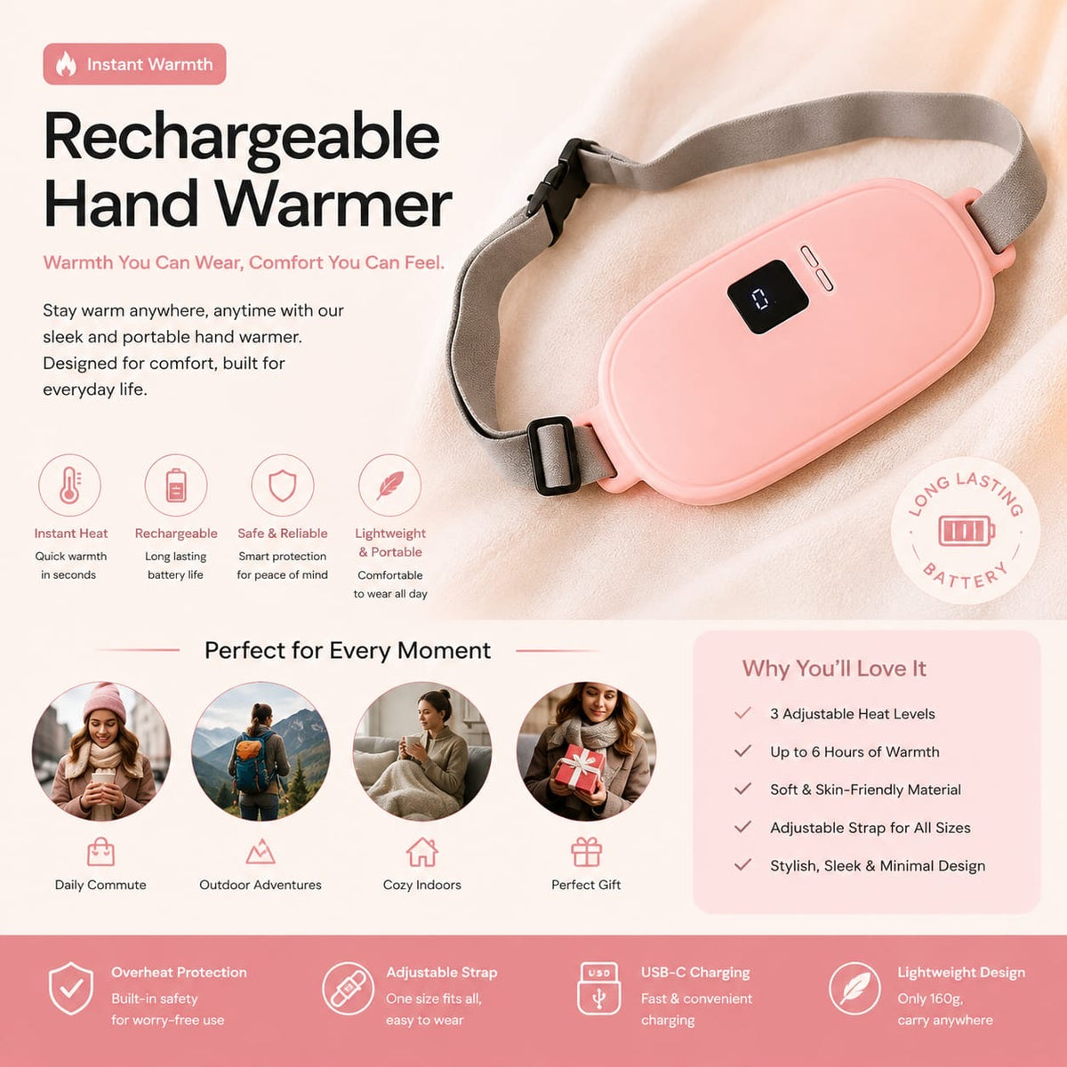 RECHARGEABLE PERIOD MASSAGER